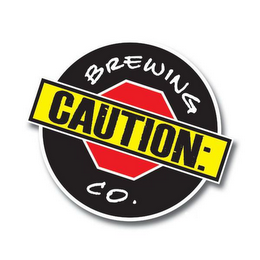 CAUTION: BREWING CO. logo
