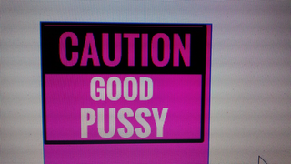 CAUTION GOOD PUSSY logo