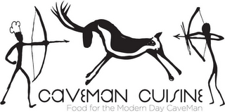 CAVEMAN CUISINE FOOD FOR THE MODERN DAY CAVEMAN logo