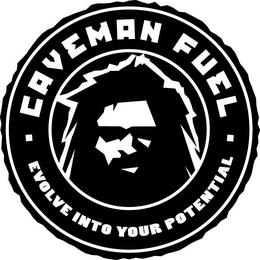 CAVEMAN FUEL EVOLVE INTO YOUR POTENTIAL logo