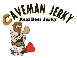 CAVEMAN JERKY REAL BEEF JERKY logo