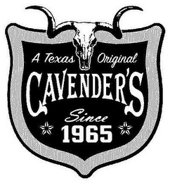 CAVENDER'S A TEXAS ORIGINAL SINCE 1965 logo