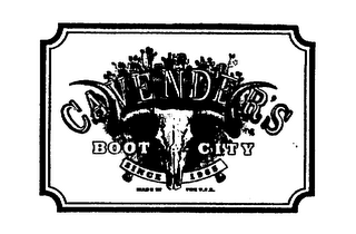 CAVENDER'S BOOT CITY SINCE 1965 MADE IN THE U.S.A. logo