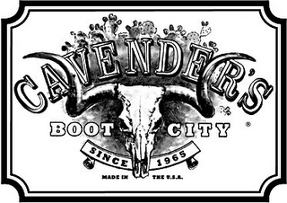 CAVENDER'S BOOT CITY SINCE 1965 MADE IN THE U.S.A. logo