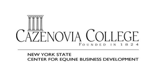 CAZENOVIA COLLEGE FOUNDED IN 1824 NEW YORK STATE CENTER FOR EQUINE BUSINESS DEVELOPMENT logo