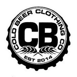 CB COLD BEER CLOTHING CO EST 2014 logo