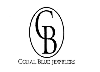 CB CORAL BLUE JEWELERS logo