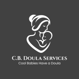 C.B. DOULA SERVICES COOL BABIES HAVE A DOULA logo