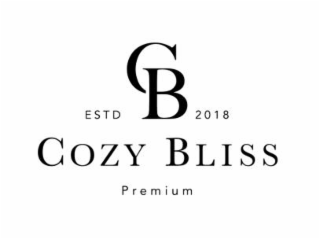 CB ESTD 2018 COZY BLISS PREMIUM logo