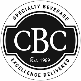CBC EST. 1989 SPECIALTY BEVERAGE EXCELLENCE DELIVERED logo