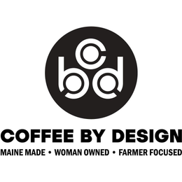 CBD COFFEE BY DESIGN MAINE MADE · WOMAN OWNED · FARMER FOCUSED logo