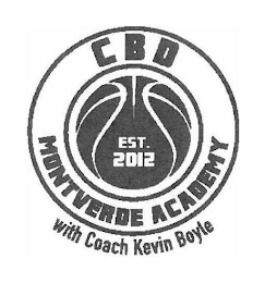 CBD MONTVERDE ACADEMY EST. 2012 WITH COACH KEVIN BOYLE logo
