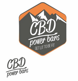 CBD POWER BARS GET LIT TO BE FIT CBD POWER BARS logo
