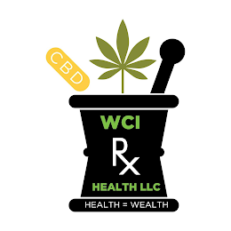 CBD WCI RX HEALTH LLC HEALTH=WEALTH logo
