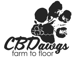 CBDAWGS FARM TO FLOOR H H OH HO logo