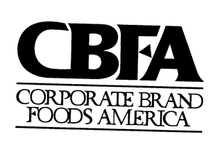 CBFA CORPORATE BRAND FOODS AMERICA logo