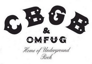 CBGB & OMFUG HOME OF UNDERGROUND ROCK logo