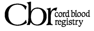 CBR CORD BLOOD REGISTRY logo