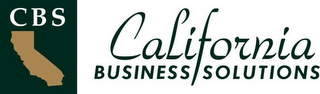 CBS CALIFORNIA BUSINESS SOLUTIONS logo