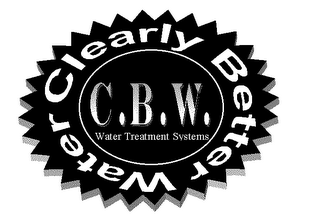 CBW CLEARLY BETTER WATER logo