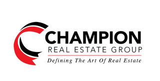 CC CHAMPION REAL ESTATE GROUP DEFINING THE ART OF REAL ESTATE logo