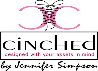 CC CINCHED DESIGNED WITH YOUR ASSETS IN MIND BY JENNIFER SIMPSON logo