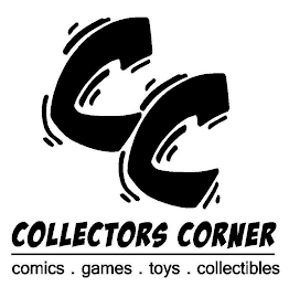 CC COLLECTORS CORNER COMICS. GAMES. TOYS. COLLECTIBLES logo