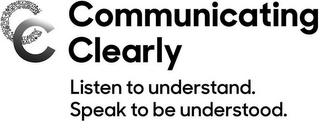 CC COMMUNICATING CLEARLY LISTEN TO UNDERSTAND. SPEAK TO BE UNDERSTOOD. logo