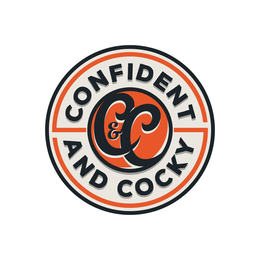 C&C CONFIDENT AND COCKY logo