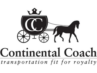 CC CONTINENTAL COACH TRANSPORTATION FIT FOR ROYALTY logo
