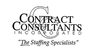 CC CONTRACT CONSULTANTS INCORPORATED "THE STAFFING SPECIALISTS" logo