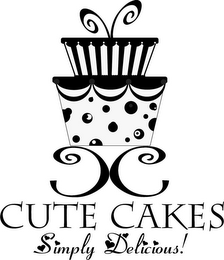 CC CUTE CAKES SIMPLY DELICIOUS! logo