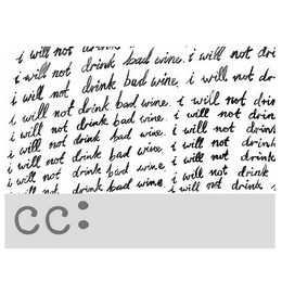 CC: I WILL NOT DRINK BAD WINE