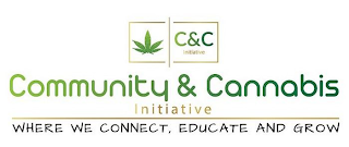 C&C INITIATIVE COMMUNITY & CANNABIS INITIATIVE WHERE WE CONNECT, EDUCATE AND GROW logo