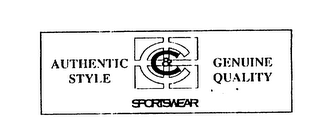 C&C SPORTSWEAR AUTHENTIC STYLE GENUINE QUALITY logo