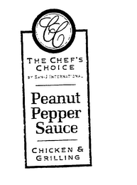 CC THE CHEF'S CHOICE BY SAN-J INTERNATIONAL PEANUT PEPPER SAUCE CHICKEN & GRILLING logo