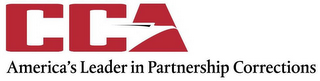 CCA AMERICA'S LEADER IN PARTNERSHIP CORRECTIONS logo