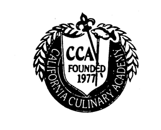 CCA CALIFORNIA CULINARY ACADEMY FOUNDED 1977 logo