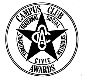 CCA CAMPUS CLUB AWARDS FRATERNAL SOCIALRELIGIOUS CIVIC CHARITABLE logo