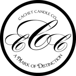 CCC CACHET CANDLE CO.  A MARK OF DISTINCTION logo