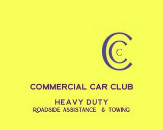 CCC COMMERCIAL CAR CLUB HEAVY DUTY ROADSIDE ASSISTANCE & TOWING logo