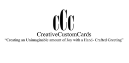 CCC CREATIVECUSTOMCARDS “CREATING AN UNIMAGINABLE AMOUNT OF JOY WITH A HAND- CRAFTED GREETING” logo