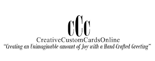 CCC CREATIVECUSTOMCARDSONLINE "CREATINGAN UNIMAGINABLE AMOUNT OF JOY WITH A HAND-CRAFTED GREETING" logo