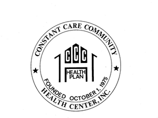 CCCH HEALTH PLAN CONSTANT CARE COMMUNITY HEALTH CENTER, INC. FOUNDED OCTOBER 1,1975 logo