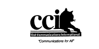 CCI CAT COMMUNICATIONS INTERNATIONAL "COMMUNICATIONS FOR ALL" logo