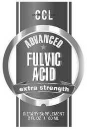 CCL CREATIVE CONCEPT LABS ADVANCED FULVIC ACID EXTRA STRENGTH DIETARY SUPPLEMENT 2 FL OZ 60 ML logo