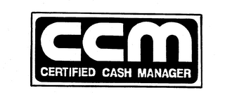 CCM CERTIFIED CASH MANAGER logo