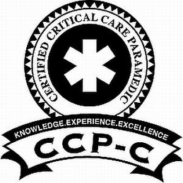 CCP-C CERTIFIED CRITICAL CARE PARAMEDICKNOWLEDGE EXPERIENCE EXCELLENCE logo