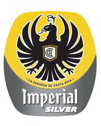CCR LA CERVEZA DE COSTA RICA IMPERIAL SILVER logo