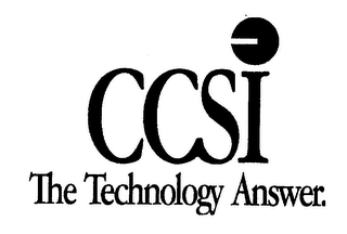 CCSI THE TECHNOLOGY ANSWER. logo
